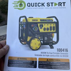 Champion 3 Way 8000w Generator.