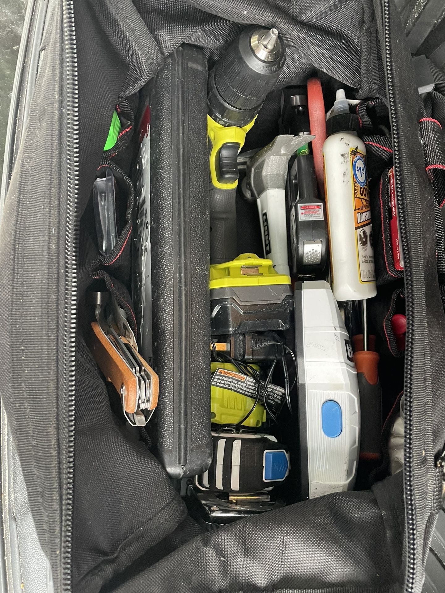 Full Contractor Tool Bag Set – Drill, Hammers, Pliers, Wrenches & More – Ready to Work