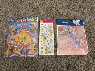 Lot of 3 Packs of Tinkerbell Stickers & Laser Stickers