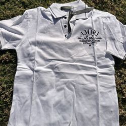 Amiri White Collar Shirt 