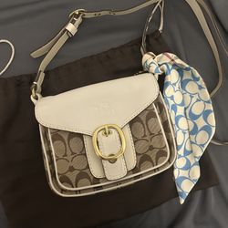 Vintage Coach signature crossbody bag