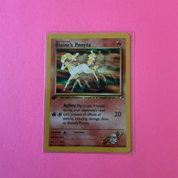 1st Edition Blaine’s Ponyta 63/132 Pokemon Card from Gym Heroes 