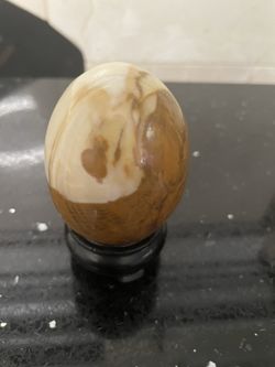 Marble Alabaster Stone Egg 2.5”