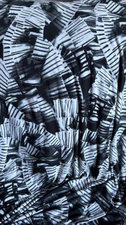 Black and White Silky Jersey Knit Fabric  Sold by Yard 36”x60”