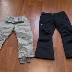 Size Medium Women’s Ski Snow Pants Under Armour And Black Dot