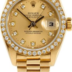 ROLEX LADIES PRESIDENT FACTORY DIAMOND DIAL, DIAMOND BEZEL & LUGS 24K GOLD WATCH
5.0
5 product ratings