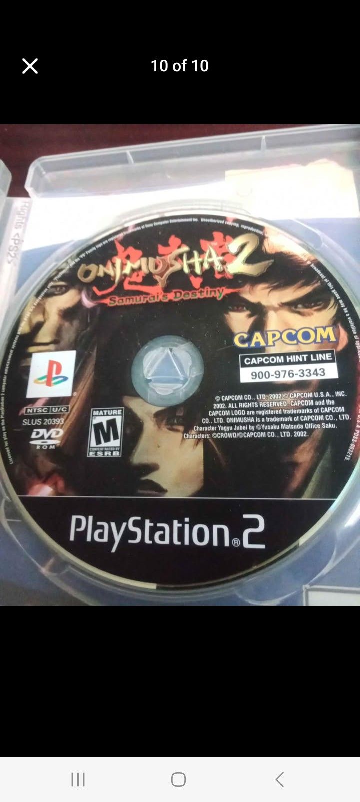 ONIMUSHA 2 PS2 GAME WITH SPECIAL EDITION YELLOW MEMORY CARD $50 FINAL PRICE SAME DAY SHIPPING