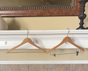 Wooden Natural Hangers for sale - 150 regular & 30 skirt