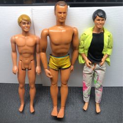 Vintage Ken Dolls 8 Total 