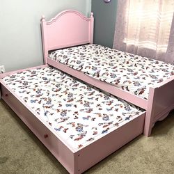 Diane Doble Twin Bed Pink frame only for Girls (No Mattress)