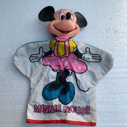 Walt Disney Minnie Mouse Hand Puppet, Retro Old School Toy From 1960s