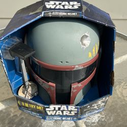 STAR WARS BOBA FETT MANDALORIAN ELECTRONIC HELMET 2010