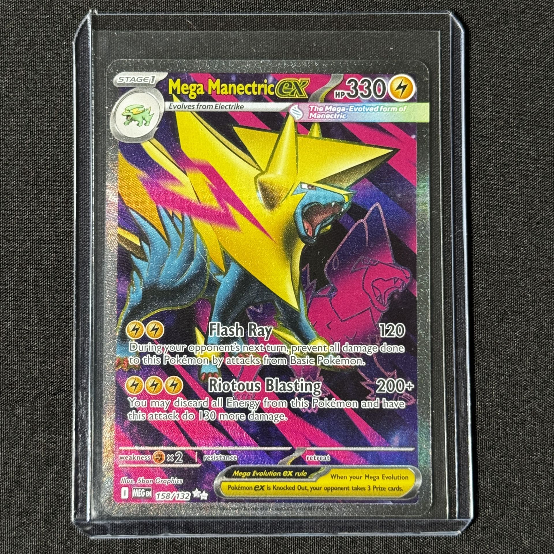Mega Manectric EX | 158/132 | Holo Ultra Rare Holo | Mint Condition