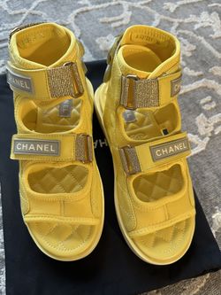 Sandals Shoes Chane Yellow 36 size