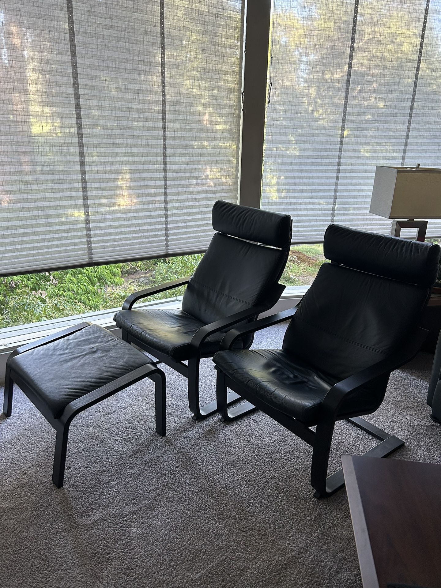 Leather Armchairs and Ottoman - Price Negotiable