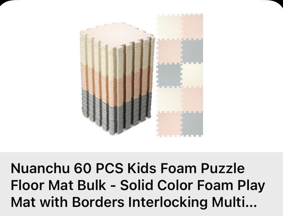 120 PCS Kids Foam Puzzle Floor Mat Bulk