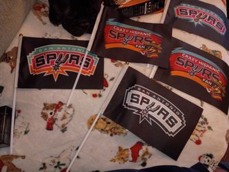 Spurs lil flags hand held