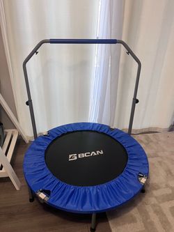 40" Foldable Mini Trampoline/Rebounder w/ Handle