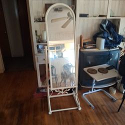 1990s Full Size Mirror, Tilts And Moves