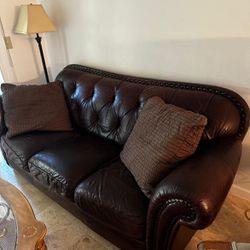 Couch With Lamp Leather