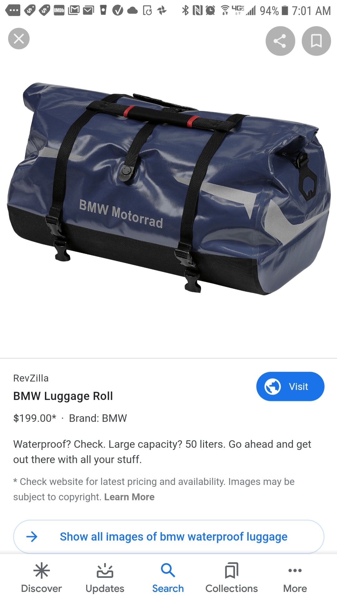 BMW Waterproof Luggade Roll