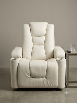 White electric recliner