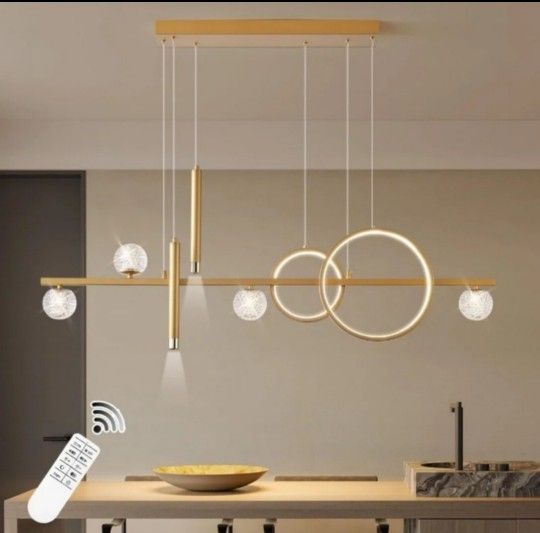 Linear, Pendant, Chandelier, Dimmable Modern w/ remote control