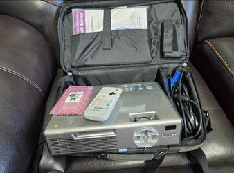 Epson projector,  brand almost brand new, used it only hand full if times for business presentation. , comes with remote control,  wifi card, all hook