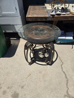 small glass top tables