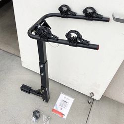 (New) $55 Tilt Folding 2-Bike Mount Rack Bicycle Carrier for 1-1/4” and 2” Hitch Cars 70lbs Capacity 