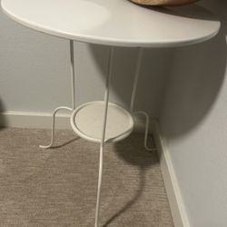 White Round Small Table 