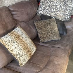 3 Cushion Couch With Reclining Seat On Each Side Good Construction And  Upholstery Is In Good Condition 