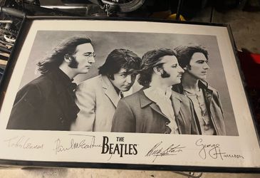 The Beatles Framed Black and White Poster