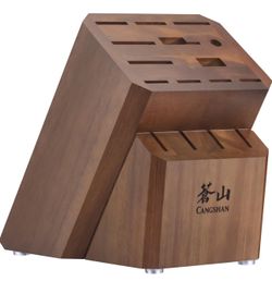 Acacia Wood Knife Block 16 Slots (8 Small 7 Large)