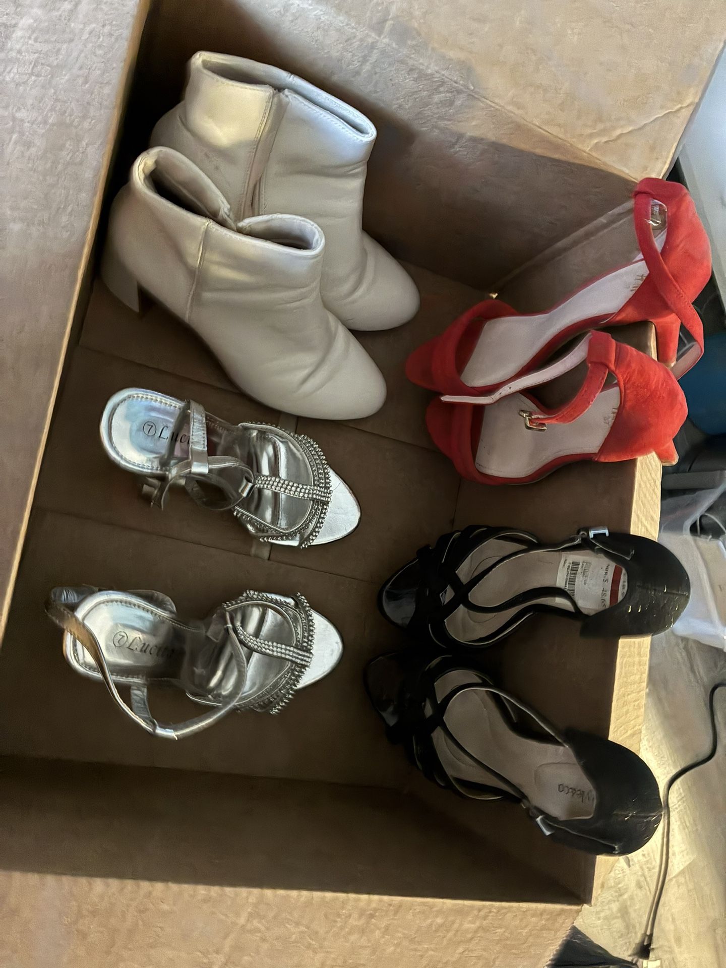 Red, Sparkling Black , Silver , Ivory Color Boots