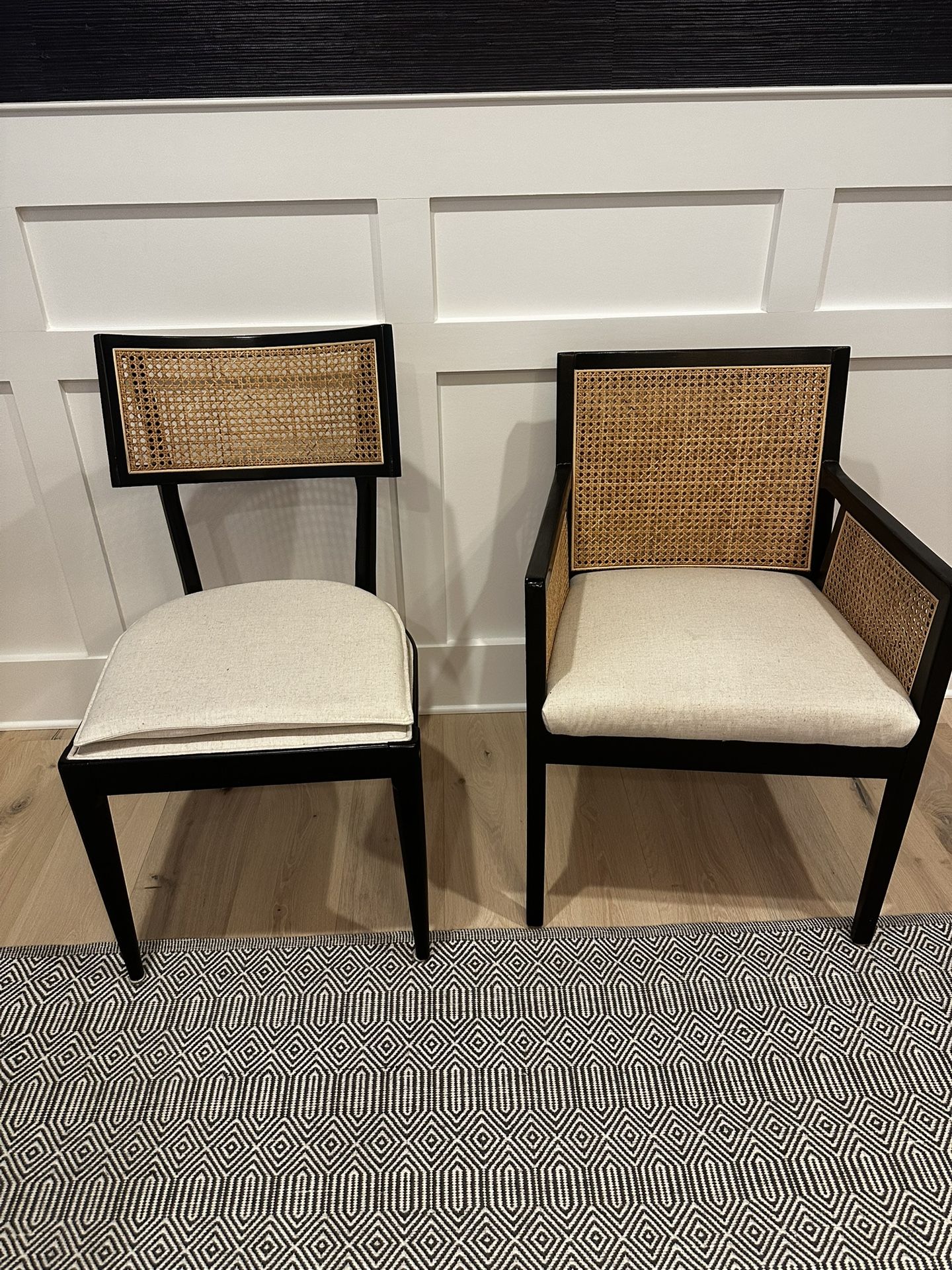 Like New - 6 Cane Dining Chairs