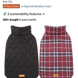 Like New Reversible Dog Jacket