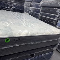 FULL SIZE SIMMONS BEAUTYREST (FIRM) MATTRESS & BOX SPRING BED SET