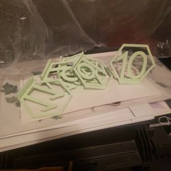 Table Numbers 1-20 Sea Foam Green. Update Found The Missing Number 8!