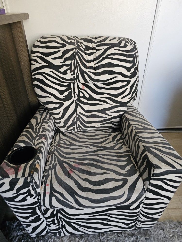 Zebra Kid Recliner Chair