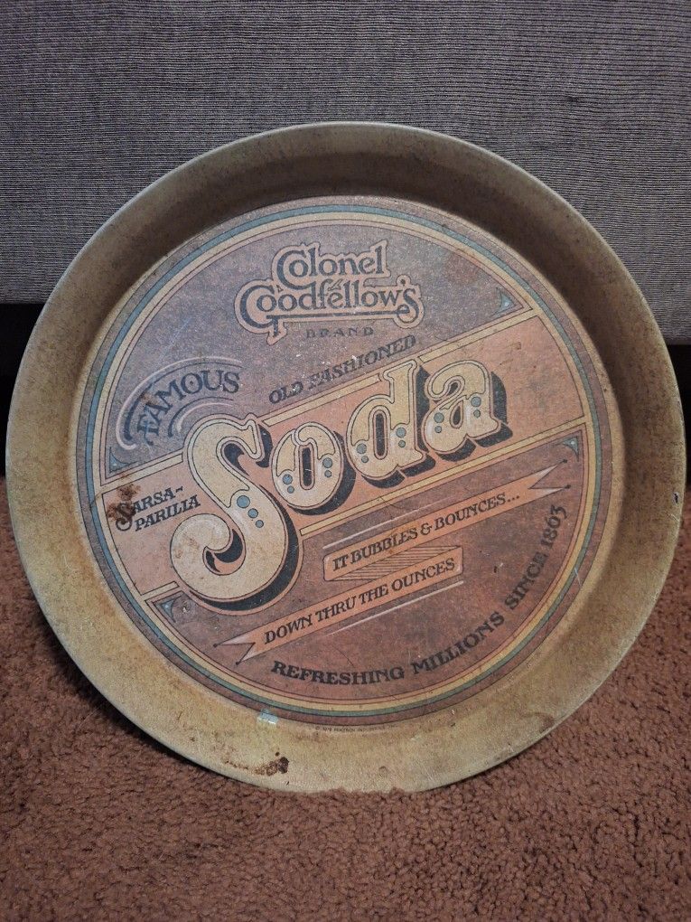 Vintage Colonel Goodfellows Soda Platter