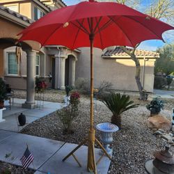Bamboo Umbrella And Stand $35