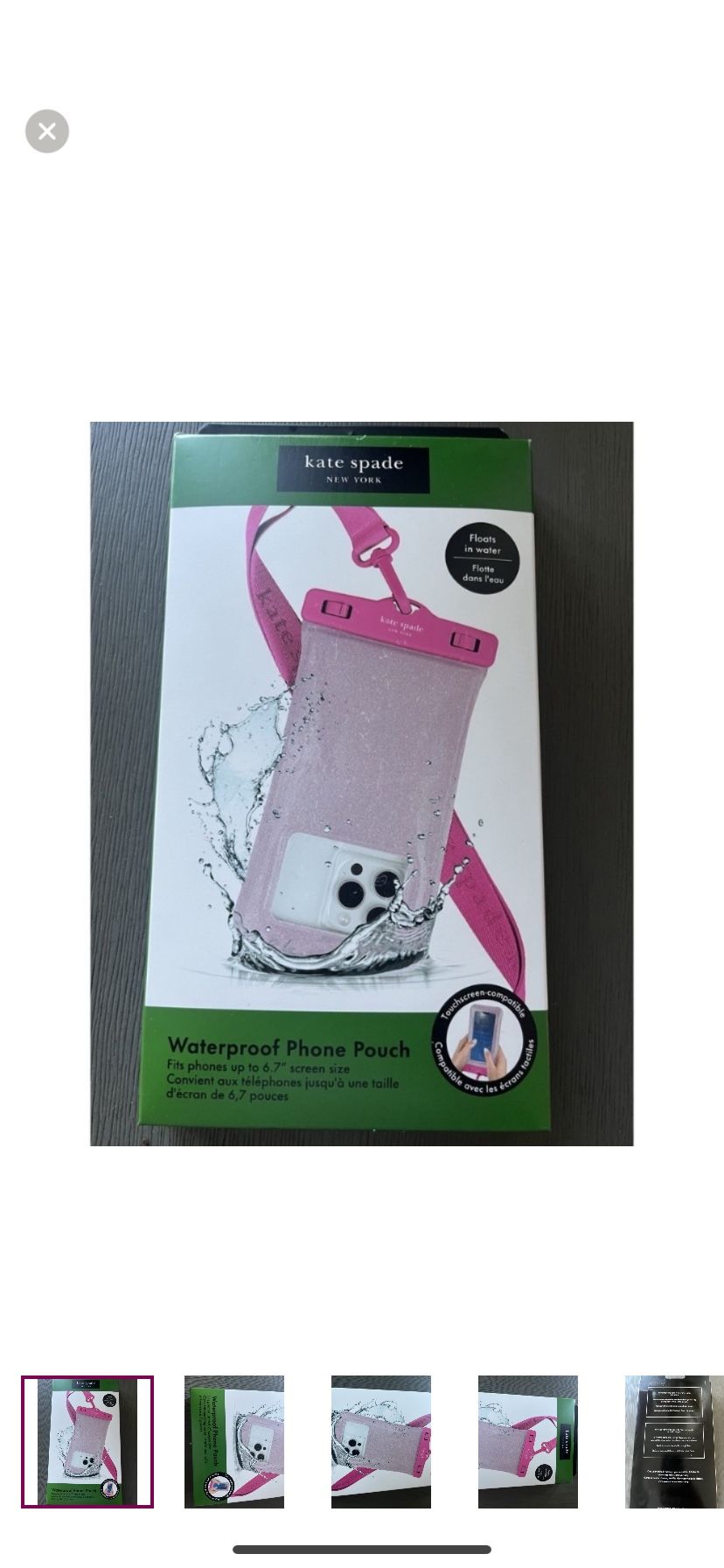 Kate Spade Pink Waterproof Phone Protector Case