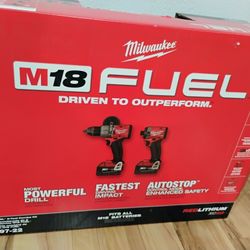 M18 Fuel Milwaukee Drills Combo, New Never Open, Available Now $380
