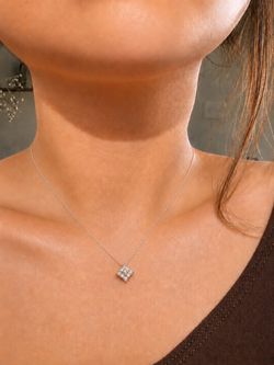 K18 White Gold Natural Diamond Necklace Made in Japan 🇯🇵