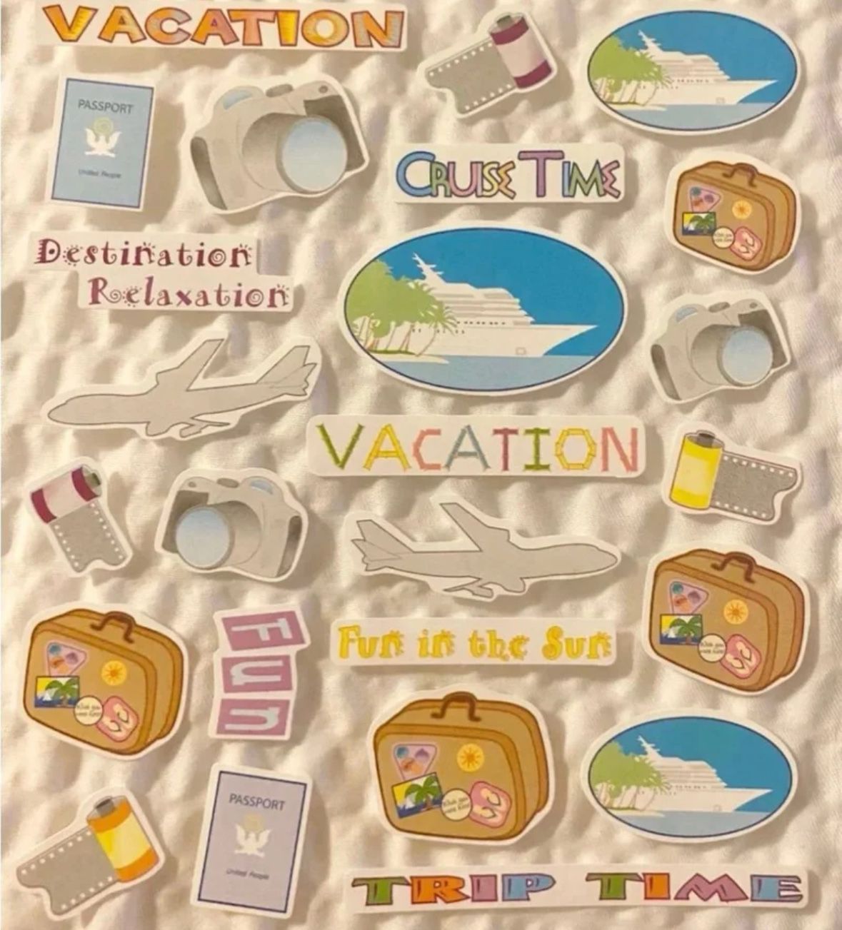 New Vacation Travel Scrapbook Stickers
