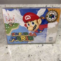 Super Mario 64 (Nintendo 64, 1996) Player’s Choice – Complete in Box CIB + Manual