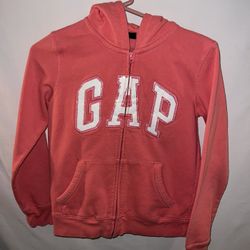 Kids girls size 12 Gap pinkish full zip hoodie sweat jacket 