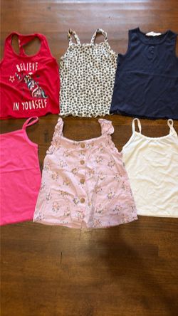 Toddler girl clothes size 4/5 sleeveless shirt bundle (6pcs)