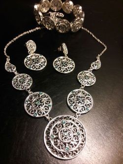 Necklace, Earring, and Bracelet Set